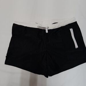 Black and White Swim Shorts